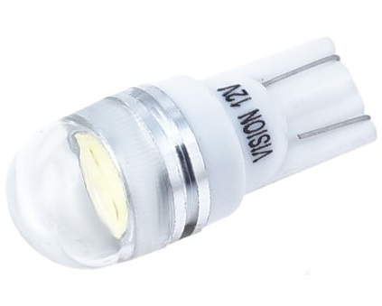 Led Vision T10 12V 1 SMD HP Lentila Convexa, Alb 58274