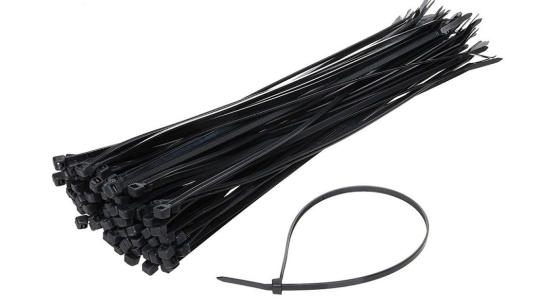 Legături De Cablu Negre 2,5x200 Mm - 100 Buc Amio TK 2.5X200