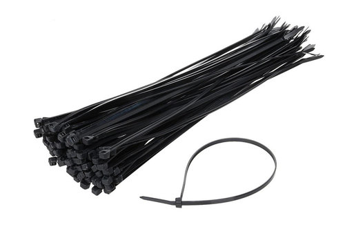 Legături De Cablu Negre 4,8x300mm - 100 Buc Amio TK 4.8X300