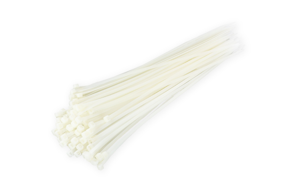 Legături Pentru Cabluri Albe 4,8x300mm - 100 Buc Amio TK 4.8X300 W