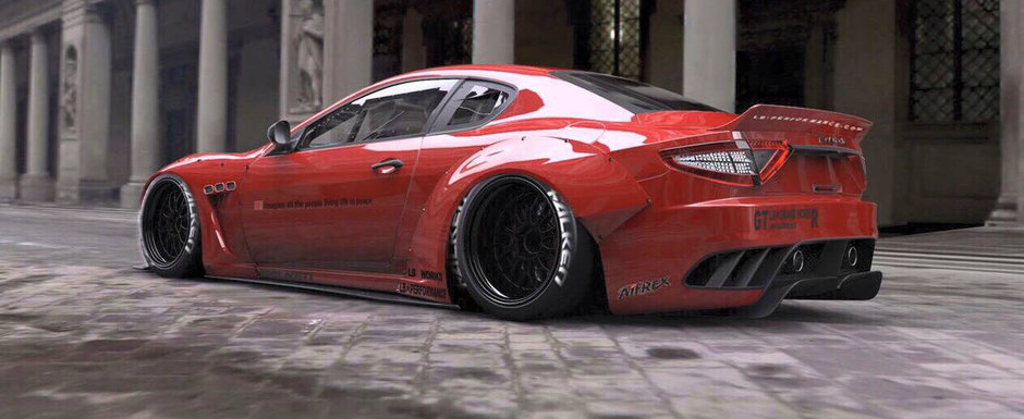 Liberty Walk coace un Maserati GranTurismo umflat si lasat pe burta