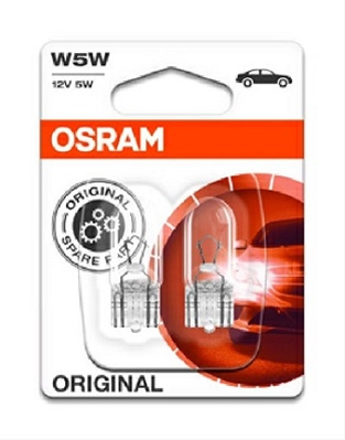 Lichidare Stoc Blister 2 Becuri 12v5w W5w Original Rpnbb Osram 2825-02B