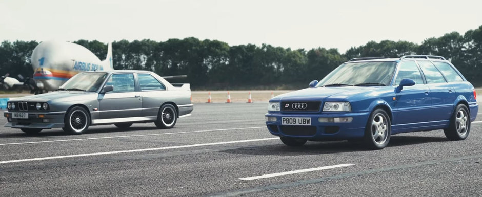 LINIUTA cu aer... retro. BMW M3 E30 versus AUDI-ul cu motor "tunat" de Porsche