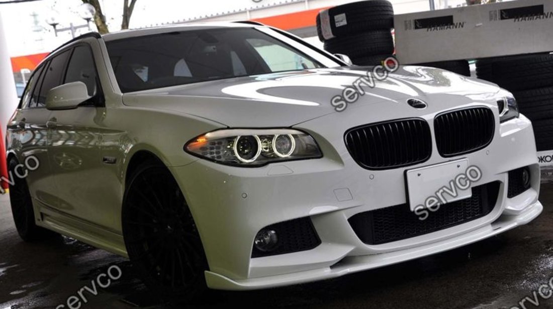 Lip buza tuning sport bara fata BMW F10 F11 Hamann pt bara pachet M tech Aerodynamic v2