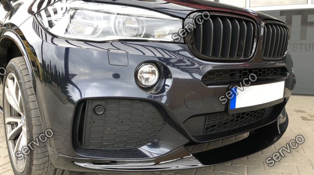 Lip spoiler prelungire tuning bara fata BMW X5 F15 M Performance Aero M pachet 2014-2018 v1