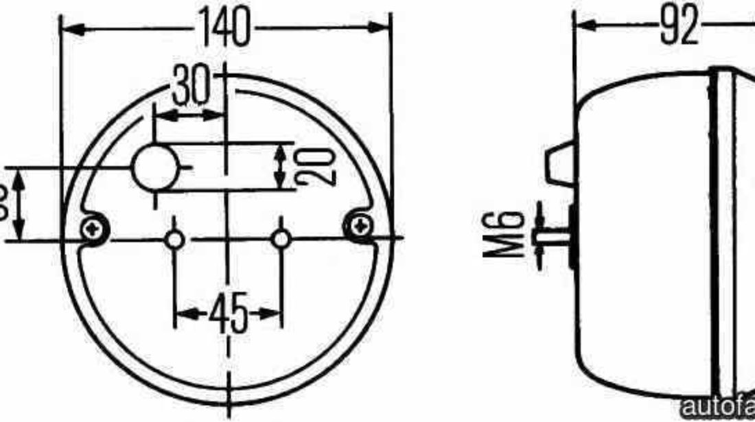 Lumina de ceata spate VOLVO F 6 HELLA 2NE 001 423-011