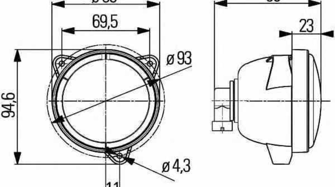 Lumina de lucru FENDT Farmer HELLA 1G0 996 176-061