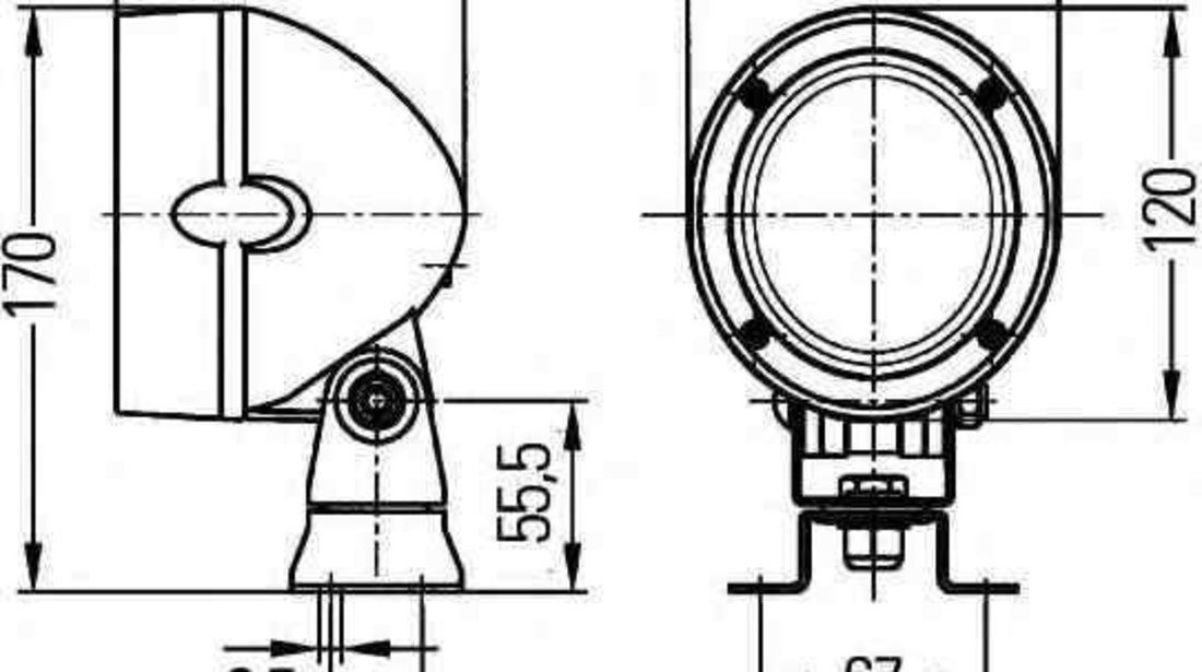 Lumina de lucru JOHN DEERE Series 5020 HELLA 1GM 996 134-061