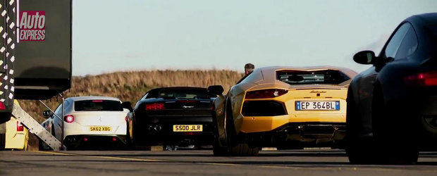 Lumini, camera, ACTIUNE: Curse intre supercaruri pe un aeroport din Scotia!