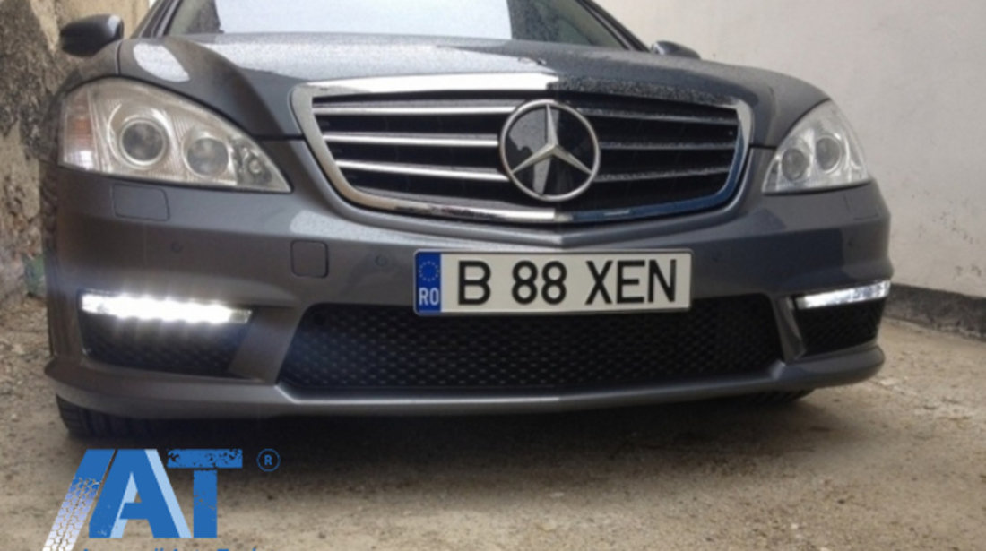 Lumini de zi dedicate LED DRL compatibil cu Mercedes W221 S-Class (2010-2013) Partea Stanga