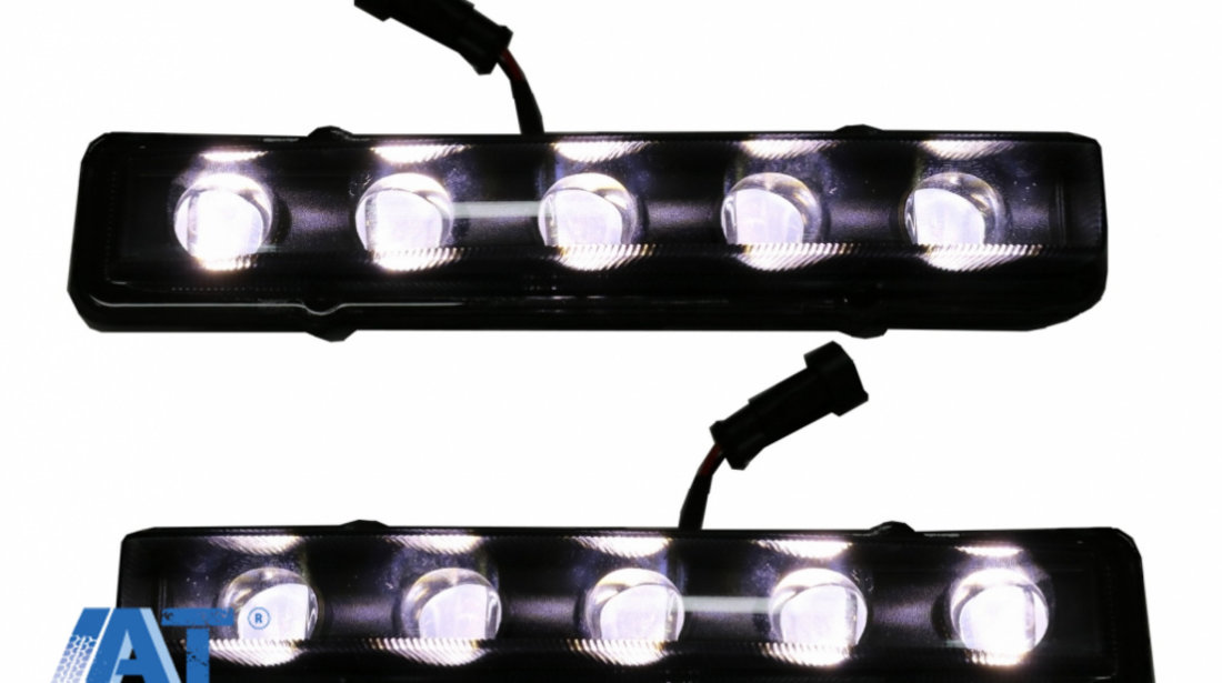 Lumini de zi dedicate LED DRL Mercedes G-class W463 (1989-2012) G65 Design Negru