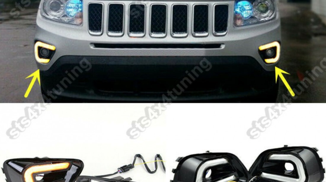 LUMINI DE ZI DRL CU LED SEMNALIZARE JEEP COMPASS 2011-2016 [V1]