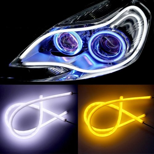 Lumini de zi drl cu semnalizare in tub flexibil la set de 2 buc