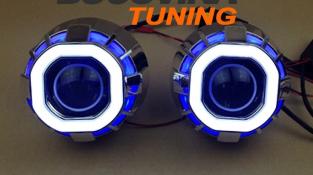 Lupe Bi Xenon cu angel eyes pe Led si becuri Xenon incluse - 400 lei setul