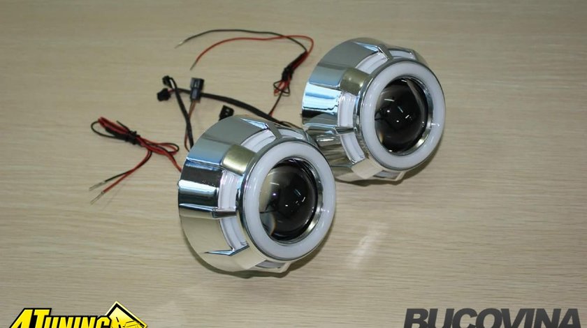 Lupe Bixenon cu Angel Eyes LED si Becuri Xenon - 400 lei setul