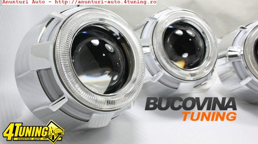 Lupe Bixenon cu angel eyes LED si semnalizare