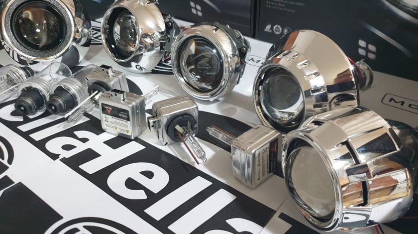 Lupe Morimoto 3 inch Bixenon +Ornamente dedicate BMW/Audi/VW/Ford/Opel