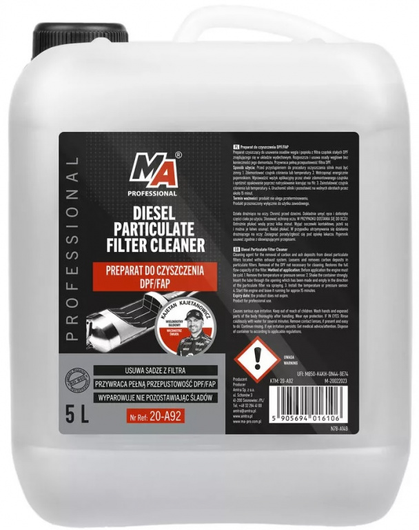 MA Professional DPF Cleaner Solutie Curatat Filtru Particule 5L 20-A92