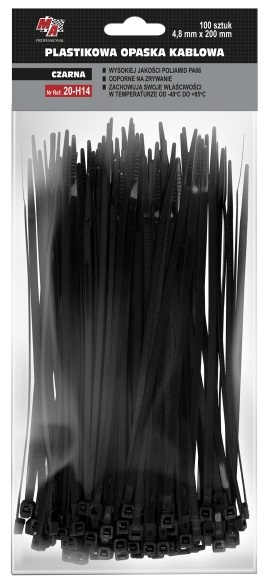 MA Professional Set 100 Buc Colier Plastic 4,8X180MM Negru 20-H14