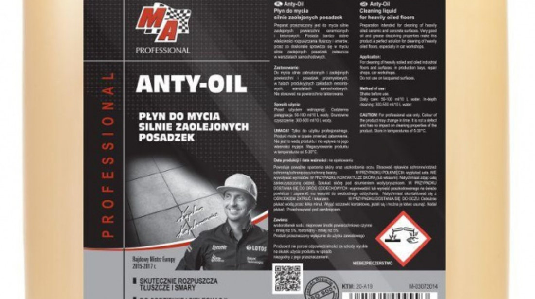 MA Professional Soluție Curățare Pardoseli Anti Ulei 5L 20-A19