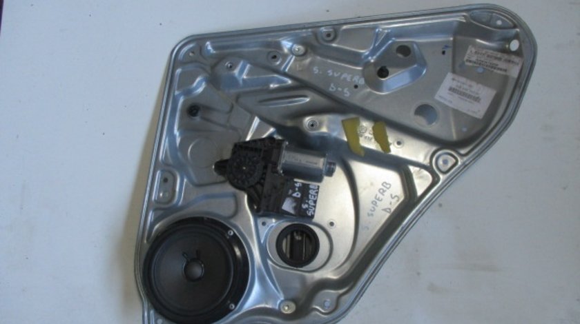 MACARA CU MOTORAS GEAM USA DREAPTA SPATE COD 3U5839752 SKODA SUPERB 1 FAB. 2001 - 2008 ⭐⭐⭐⭐⭐