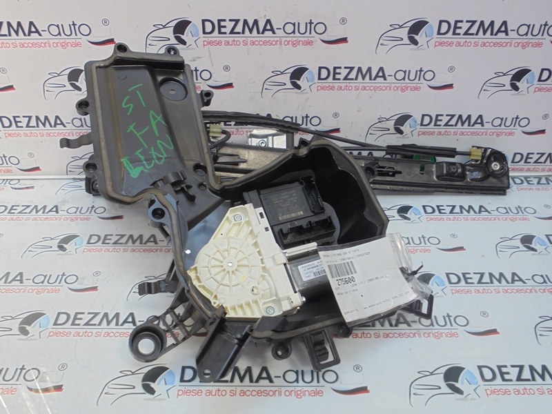Macara cu motoras stanga fata 1P0837401K, Seat Leon (1P1) (id:275600)