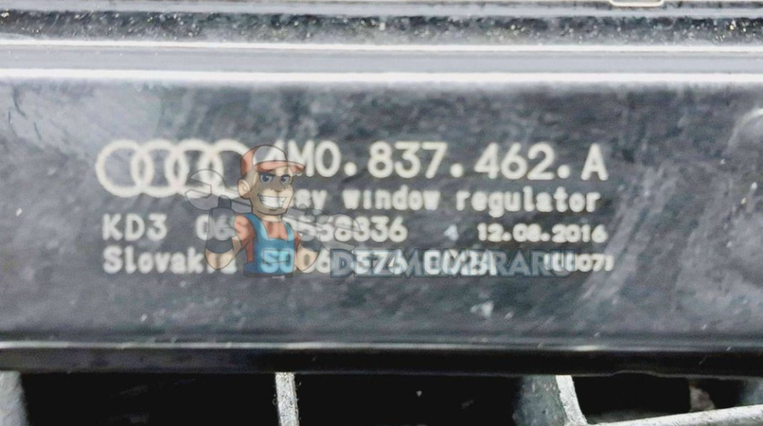 Macara electrica geam dreapta fata Audi Q7 (4MB) [ Fabr 2015-prezent] 4M0837462A