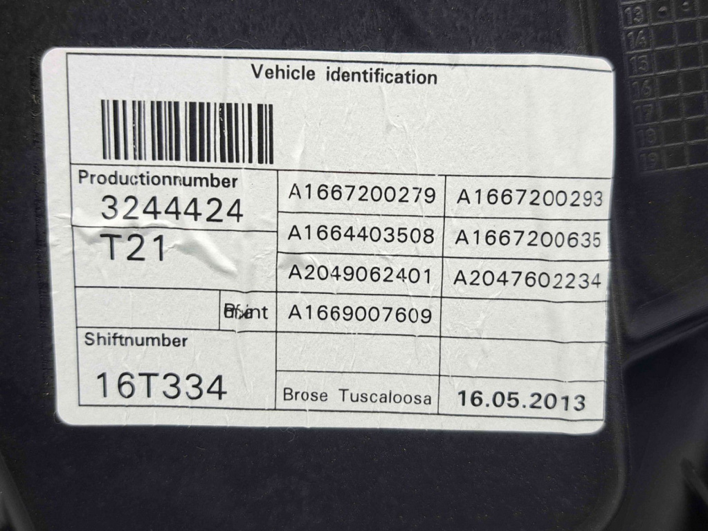 Macara electrica geam dreapta fata Mercedes Clasa ML (W166) [Fabr 2011-2022] A1667200279