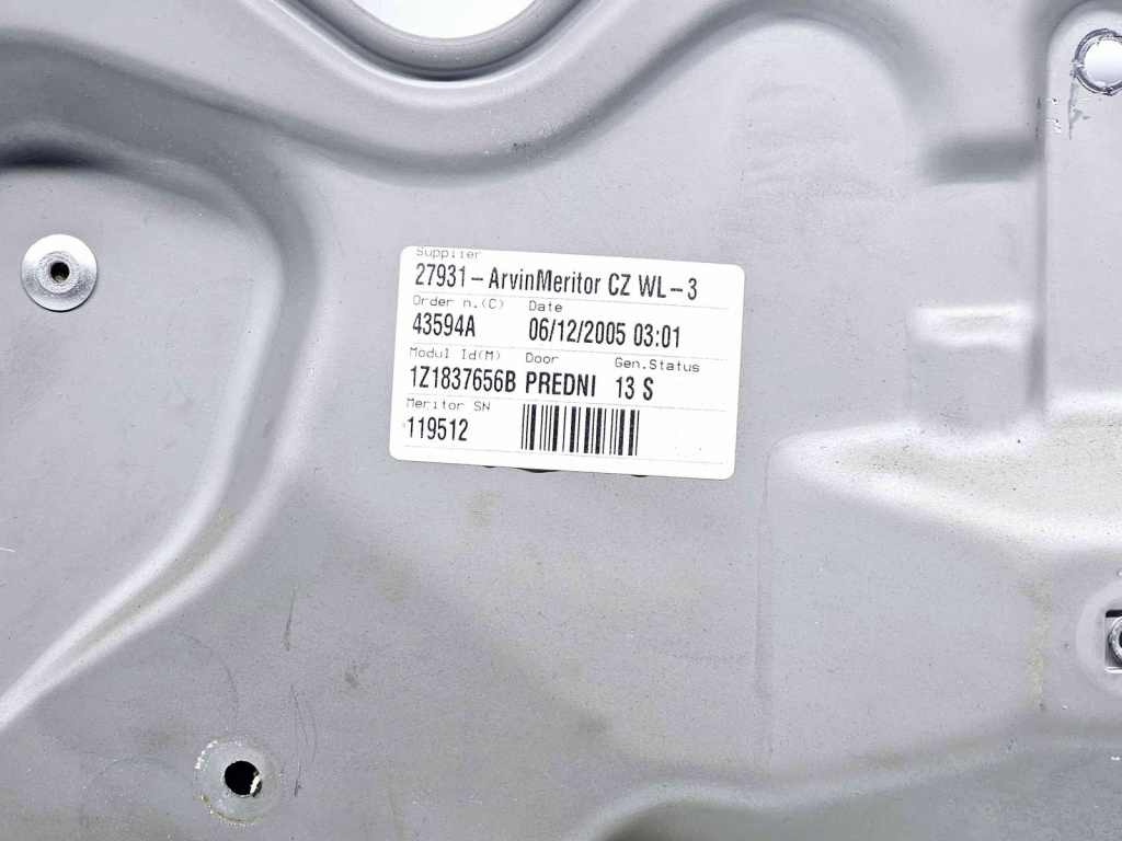 Macara electrica geam dreapta fata Skoda Octavia 2 (1Z3) [Fabr 2004-2013] 1Z1837656B