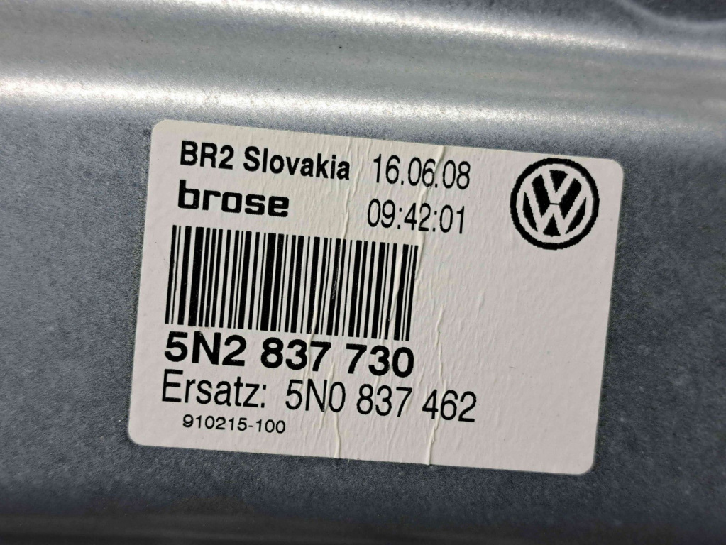 Macara electrica geam dreapta fata Volkswagen Tiguan (5N) [Fabr 2007-2016] 5N2837730