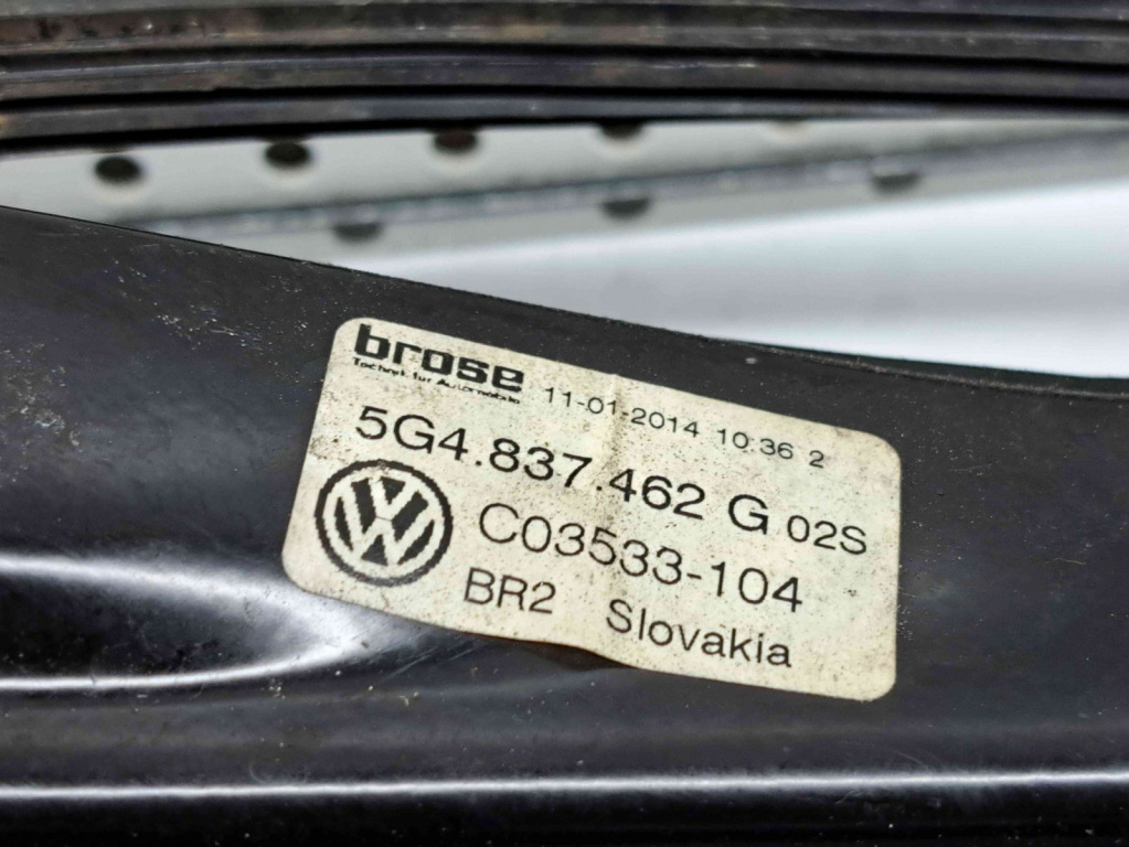 Macara electrica geam dreapta fata Volkswagen Golf 7 Variant (BA5) [Fabr 2014-prezent] 5G4837462G