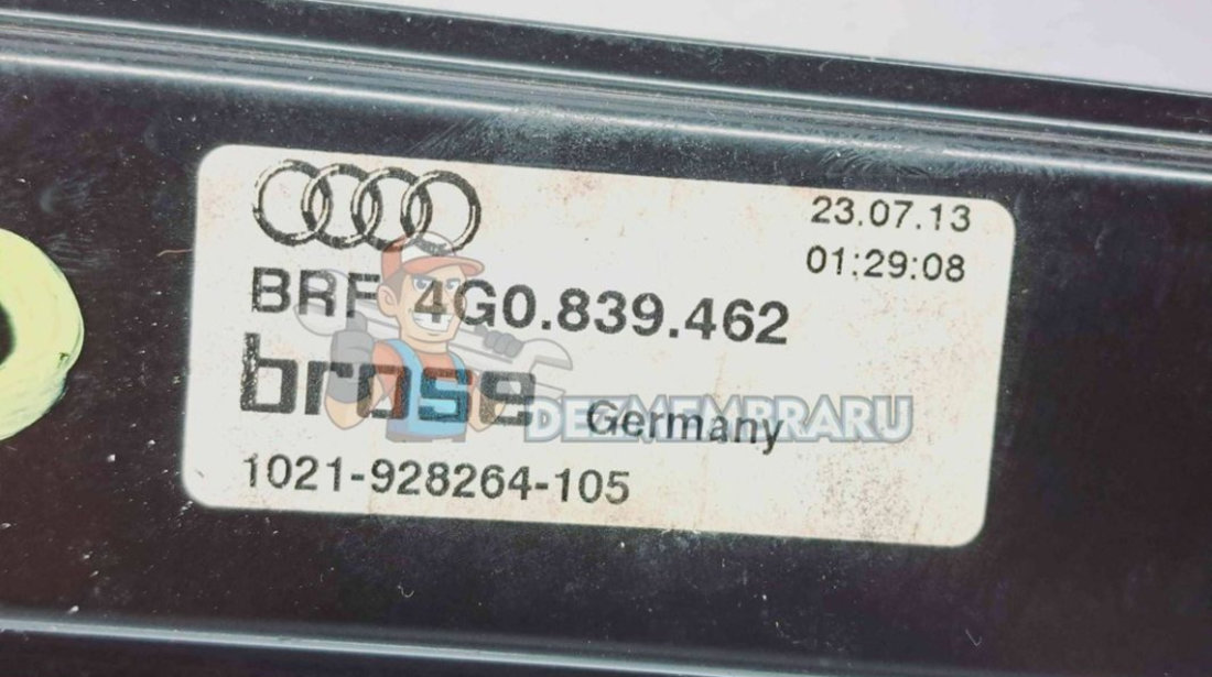 Macara electrica geam dreapta spate Audi A6 (4G2, C7) [Fabr 2012-2017] 4G0839462