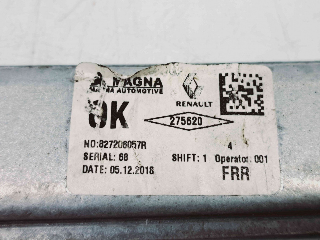 Macara electrica geam dreapta spate Dacia Logan II MCV BK (K52) [Fabr 2013-2022] 827206057R