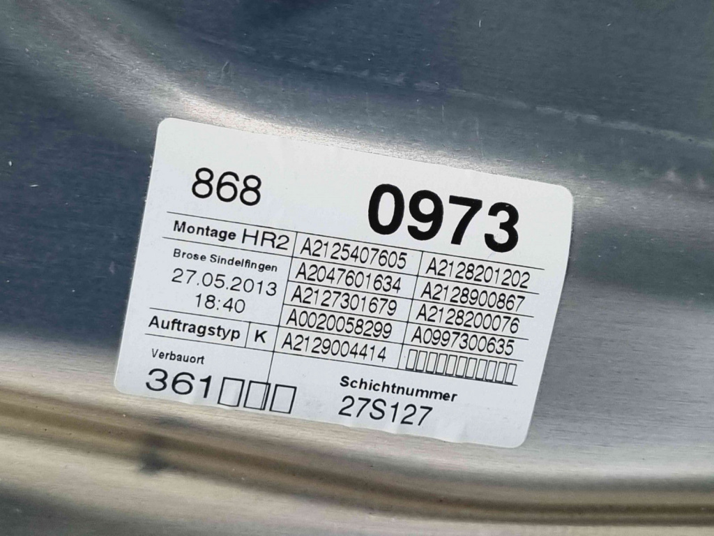 Macara electrica geam dreapta spate Mercedes Clasa E (W212) Facelift AMG [Fabr 2009-2016] A2125407605