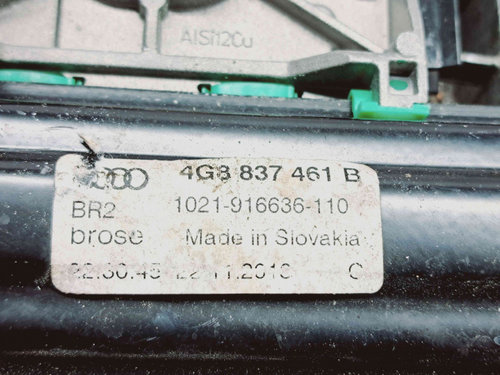 Macara electrica geam stanga fata Audi A7 Sportback (4GA) [Fabr 2011-2017] 4G8837461B