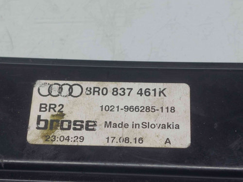 Macara electrica geam stanga fata Audi Q5 (8RB) Facelift [ Fabr 2008-2016] 8R0837461K
