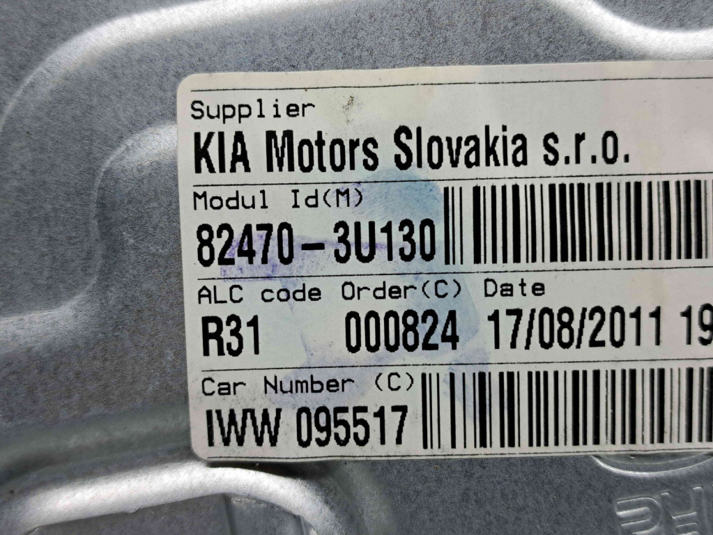 Macara electrica geam stanga fata Kia Sportage III [Fabr 2010-2016] 82470-3U130