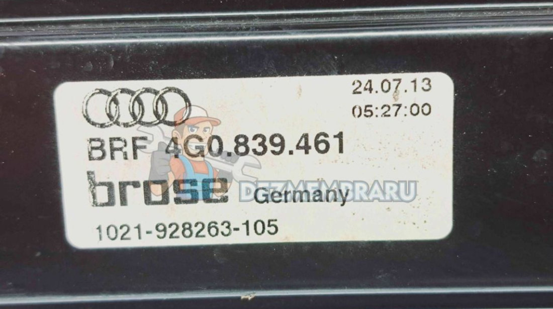 Macara electrica geam stanga spate Audi A6 (4G2, C7) [Fabr 2012-2017] 4G0839461