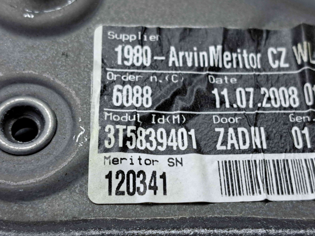 Macara electrica geam stanga spate Skoda Superb II (3T4) [Fabr 2008-2015] 3T5839401