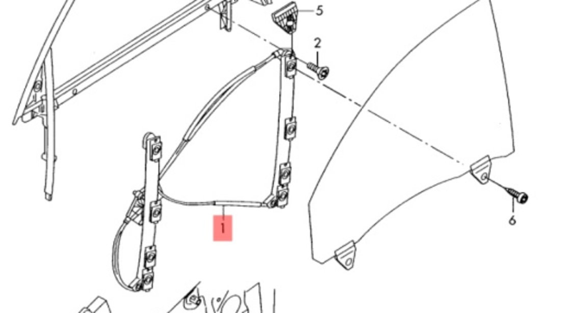 Macara geam dreapta fata Audi A6 4F (C6) Sedan 2009 3.0 TDI OEM 4F0837462D