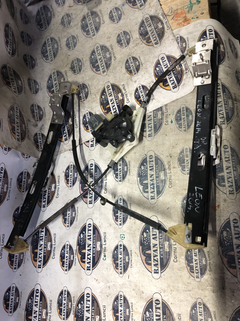 Macara geam dreapta fata Seat Leon 2014, 5Q0959802B