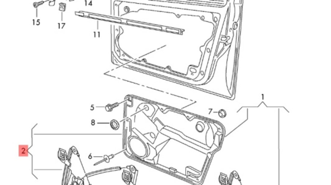 Macara geam dreapta fata Volkswagen Golf 4 (1J1) Hatchback 2001 OEM 1J4837462H