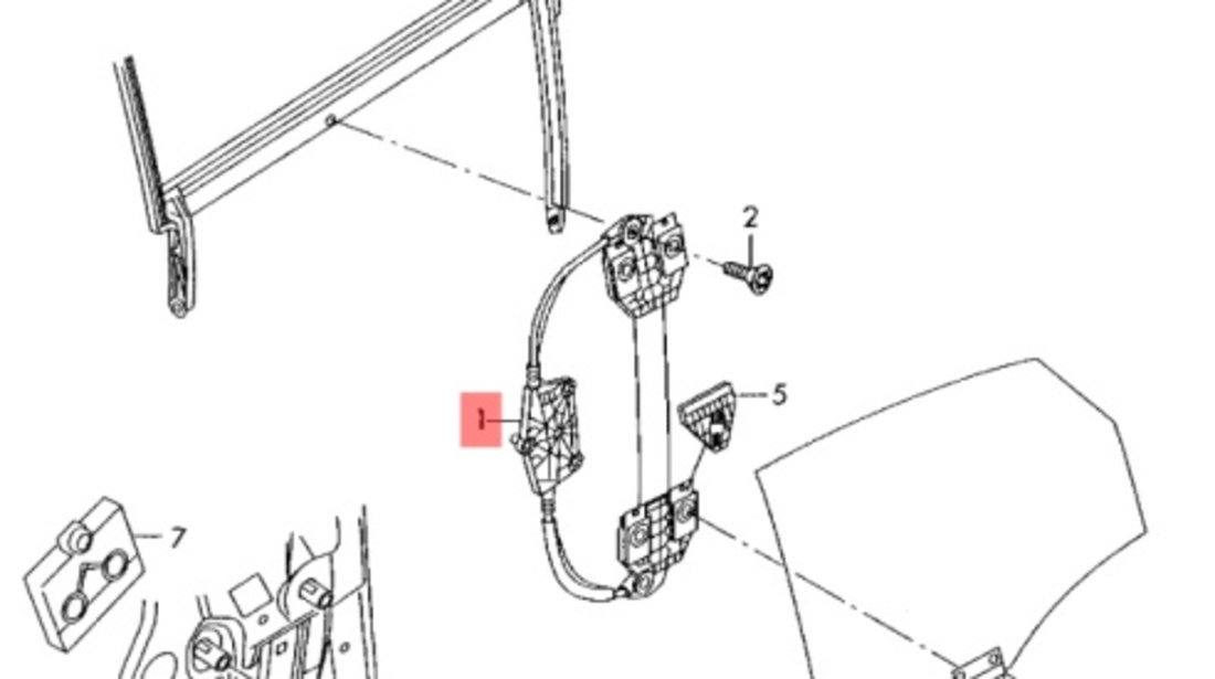 Macara geam electric usa dreapta spate Audi A6 4F sedan 2007 2008 OEM 4F0839462B