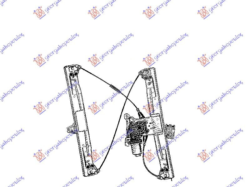 Macara Geam Electrica - Citroen C3 Picasso 2009 , 9222fy