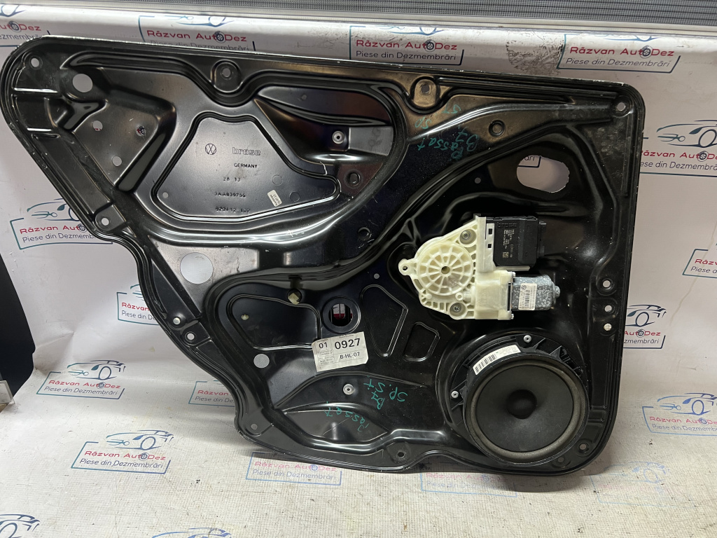 Macara geam stânga spate Volkswagen Passat B7 2012, 3AA839755