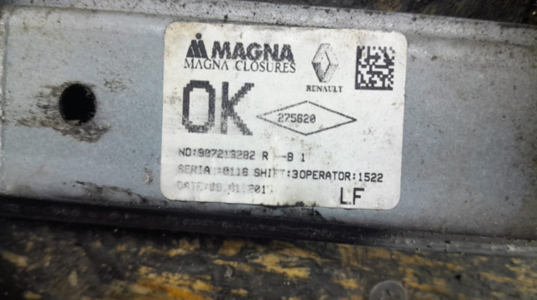 Macara geam stanga fata 907213282r Dacia Sandero 2 [2013 - 2016]
