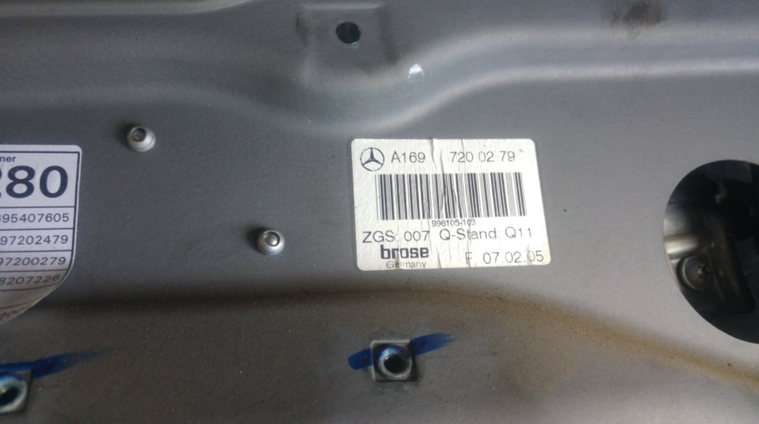 Macara usa dreapta fata mercedes a-class w169 4 usi a1697200279