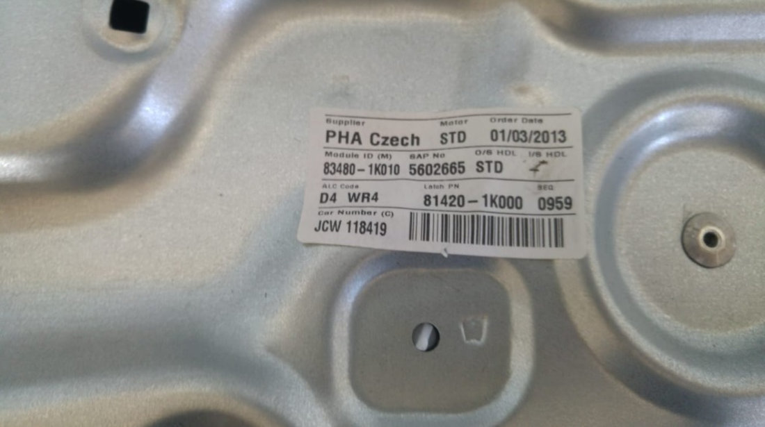 Macara usa dreapta spate hyundai ix20 81420-1k000