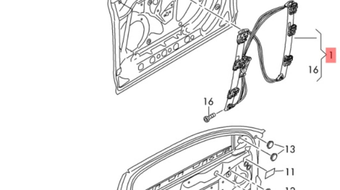 Macara usa fata Audi A4 B8 2.7 TDI CGKA OEM 8K0837461