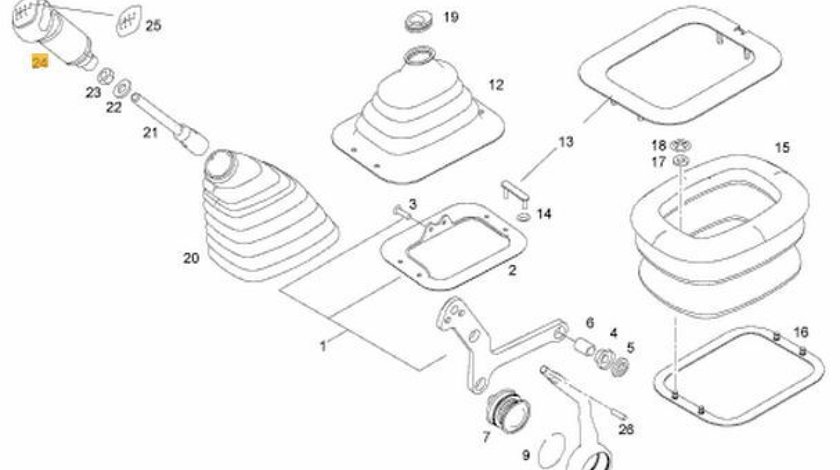 Maciulie schimbator viteze Man TGL motor 4580 cmc cutie viteza ZF Ecolite 6S850 MAN OE 81326200056